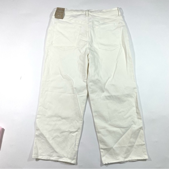 New Madewell The Perfect Vintage Wide Leg Crop Jean Tile White - Picture 4 of 11